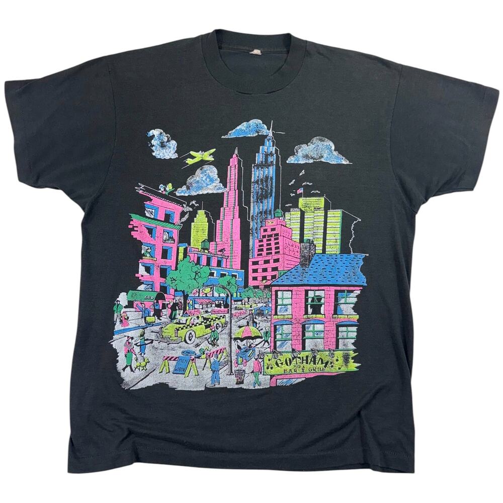 Vintage Gotham Bar & Grill NYC T-Shirt Men's Size Large 80's RARE Single Stitch